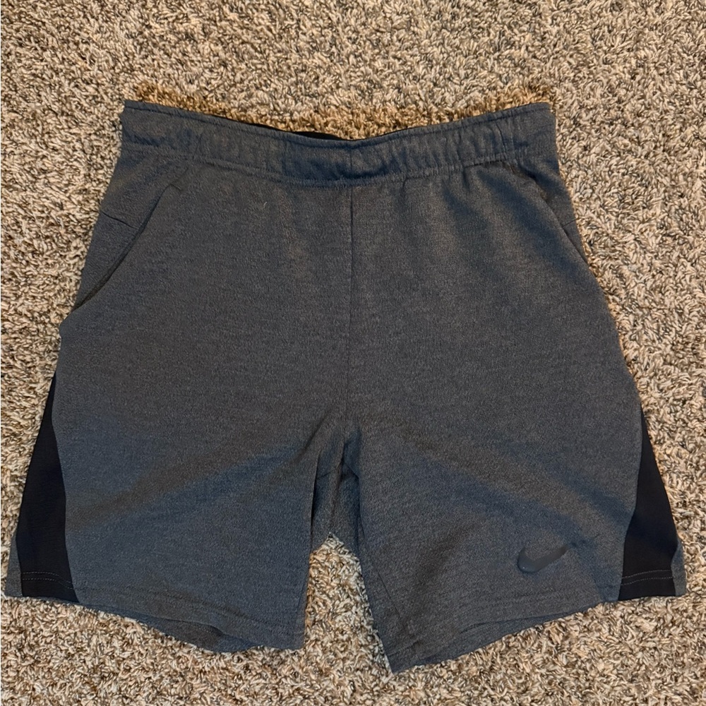 Nike Men's Charcoal and Black Athletic Shorts